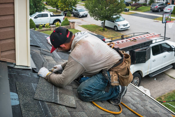 Professional Flat Roof Repair technician working in Bedminster, PA